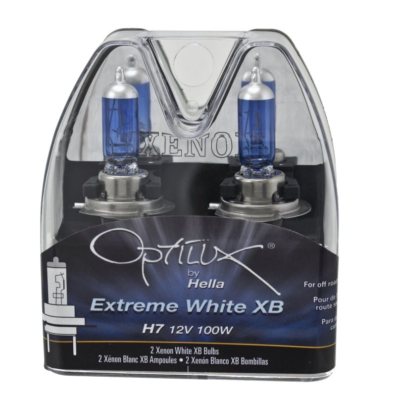 Hella LAH71070307 - HELLAH71070307 - Hella Optilux H7 100W XB Extreme Blue Bulbs (Pair) - Shipped in Europe - Tuningsupply.com