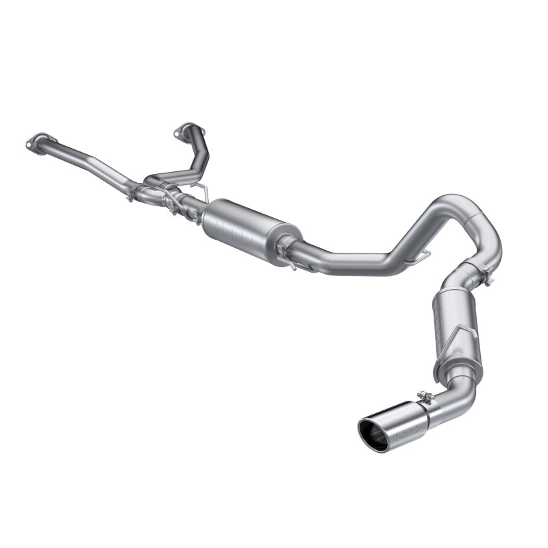 MBRP PS5301AL - MBRPS5301AL - MBRP 2022 Toyota Tundra 3.5L Dual Cat-back 4in Single Side Exit Rolled Tip - Aluminized Steel - Shipped in Europe - Tuningsupply.com