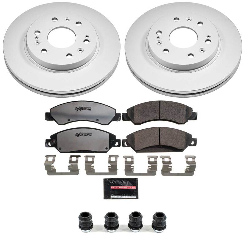 PowerStop CPK2067-36 - PSBCPK2067-36 - Power Stop 07-08 Cadillac Escalade Front Z36 Coated Truck & Tow Brake Kit - Shipped in Europe - Tuningsupply.com