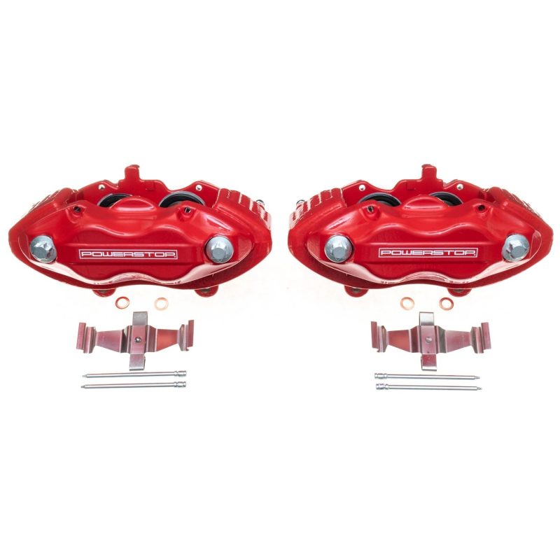 PowerStop S5086 - PSBS5086 - Power Stop 05-10 Chrysler 300 Front Red Calipers w/o Brackets - Pair - Shipped in Europe - Tuningsupply.com
