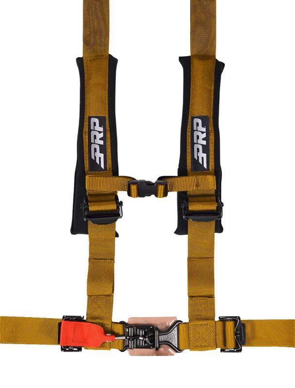 PRP Seats SB4.2LL-GO - PRPSB4.2LL-GO - PRP 4.2 Harness with Latch / Link Lap Belt- Gold - Shipped in Europe - Tuningsupply.com