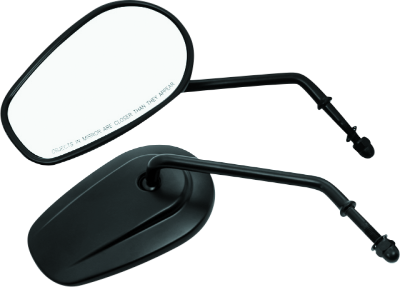Bikers Choice 482007 - BKC482007 - Bikers Choice svart avsmalnande långskaftade speglar Pr - Shipped in Europe - Tuningsupply.com