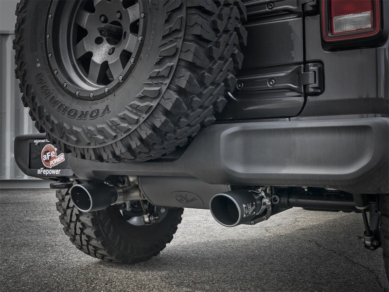 aFe 49-48067-B - AFE49-48067-B - aFe Rebel Series 2.5in 409 SS Axle-Back Exhaust w/ Black Tips 2018+ Jeep Wrangler (JL) V6 3.6L - Shipped in Europe - Tuningsupply.com