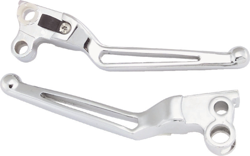 Bikers Choice 491253 - BKC491253 - Bikers Choice 82-95 Big Twin & XL Chrome Custom Slotted Lever Set - Shipped in Europe - Tuningsupply.com