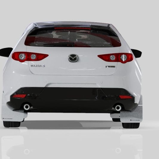 Rally Armor MF61-UR-BLK/DGRY - RALMF61-UR-BLK/DGRY - Rally Armor 19-25 Mazda3 Hatchback Black UR Mud Flap w/Dark Grey Logo - Shipped in Europe - Tuningsupply.com