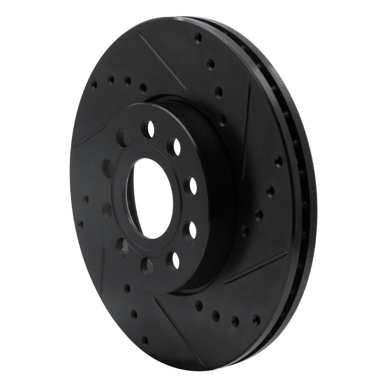 R1 Concepts 633-74028R - RNC633-74028R - R1 05-25 Audi A3 (Mexico) Front Right Drilled & Slotted Black Brake Rotor - Shipped in Europe - Tuningsupply.com