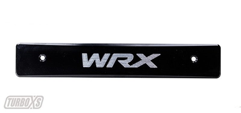 Turbo XS WS08-LPD-BLK-WRX - TXSWS08-LPD-BLK-WRX - Turbo XS 08-14 Subaru WRX/STi Billet Aluminum License Plate Delete Black Machined WRX Logo - Shipped in Europe - Tuningsupply.com