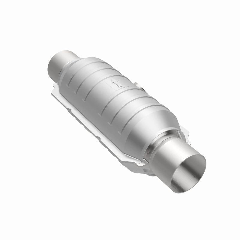 Magnaflow 51356 - MAG51356 - MagnaFlow Conv Univ 2.5in Inlet/Outlet Center/Center Round 11in Body L x 5.125in W x 15in Overall L - Shipped in Europe - Tuningsupply.com