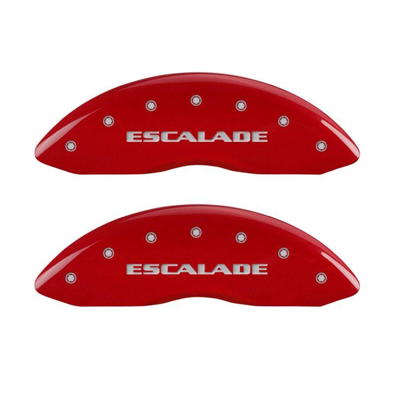 MGP 35015SESCRD - MGP35015SESCRD - MGP 4 Caliper Covers Engraved Front & Rear Escalade Red finish silver ch - Shipped in Europe - Tuningsupply.com