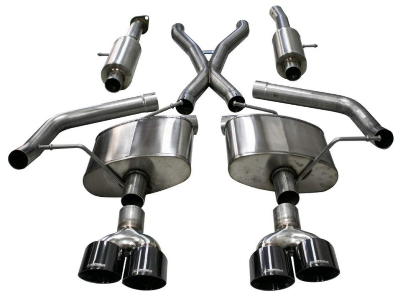 CORSA Performance 21051BLK - COR21051BLK - Corsa 2018-2021 Jeep Grand Cherokee TrackHawk 6.2L Sport Cat-Back Dual Rear Exit w/4.5in Black Tips - Shipped in Europe - Tuningsupply.com