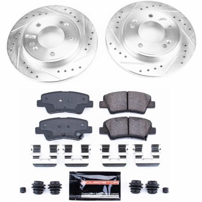 PowerStop K8331 - PSBK8331 - Power Stop 2019 Hyundai Veloster Rear Z23 Evolution Sport Brake Kit - Shipped in Europe - Tuningsupply.com