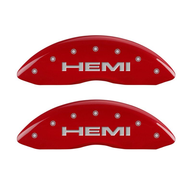 MGP 55001SHEMRD - MGP55001SHEMRD - MGP 4 Caliper Covers Engraved Front & Rear Hemi Red finish silver ch - Shipped in Europe - Tuningsupply.com