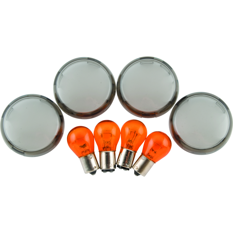 Bikers Choice 482543 - BKC482543 - Bikers Choice 00-10 FXST FXD 02-13 XL Smoked Turn Signal Lens/Amber Bulb Kit Replaces H-D 69304-02 - Shipped in Europe - Tuningsupply.com