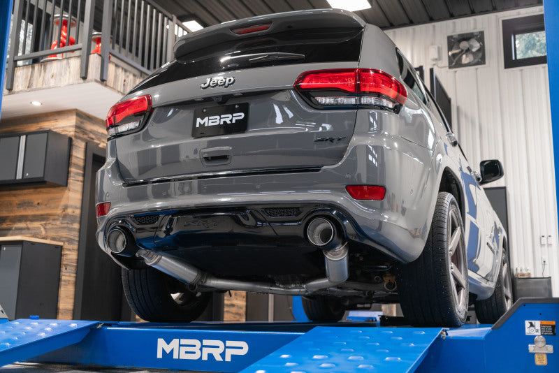 MBRP PS55253CF - MBRPS55253CF - MBRP 2012+ Jeep Grand Cherokee SRT 6.4L 3in Dual Rear Exit T304SS Catback Exhaust - CF Tips - Shipped in Europe - Tuningsupply.com