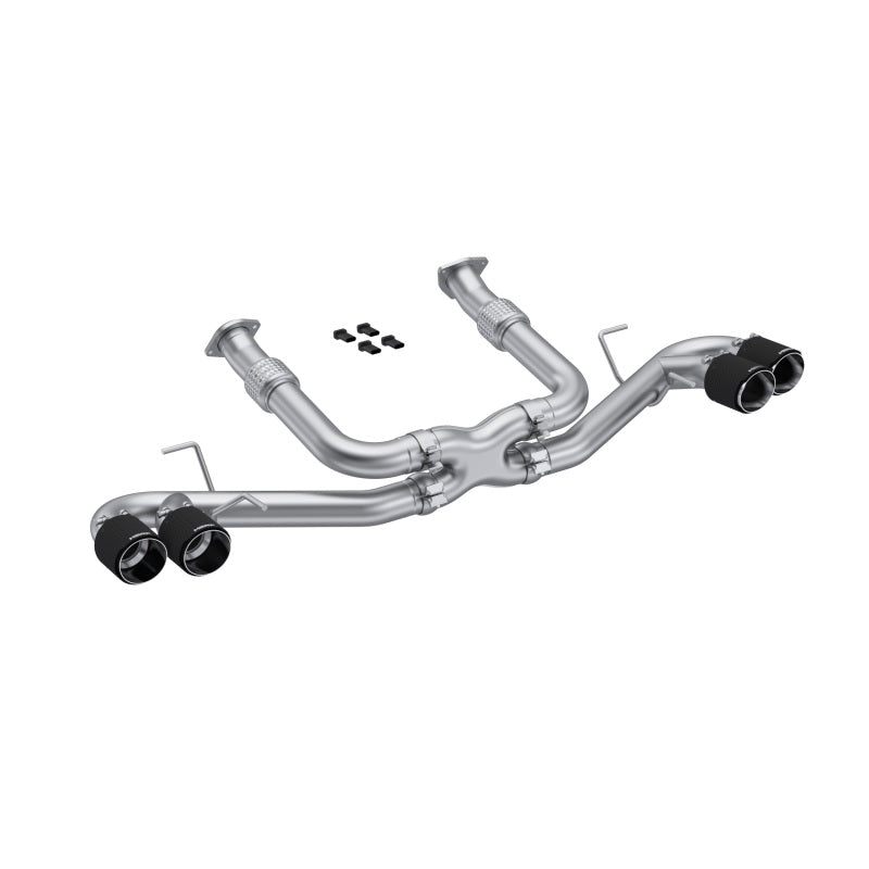 MBRP PS70423CF - MBRPS70423CF - MBRP 20-23 Chevrolet Corvette C8 3in Cat Back Quad Split Rear Exit w/ Carbon Fiber Tips - T304 - Shipped in Europe - Tuningsupply.com