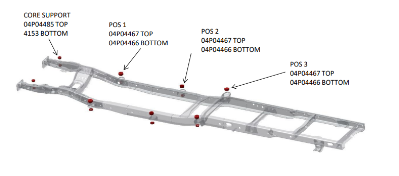 Energy Suspension 4.4126R - ENG4.4126R - Energy Suspension 2010-14 Ford Raptor / 09-14 F-150 Body Mount Set - Red - Shipped in Europe - Tuningsupply.com