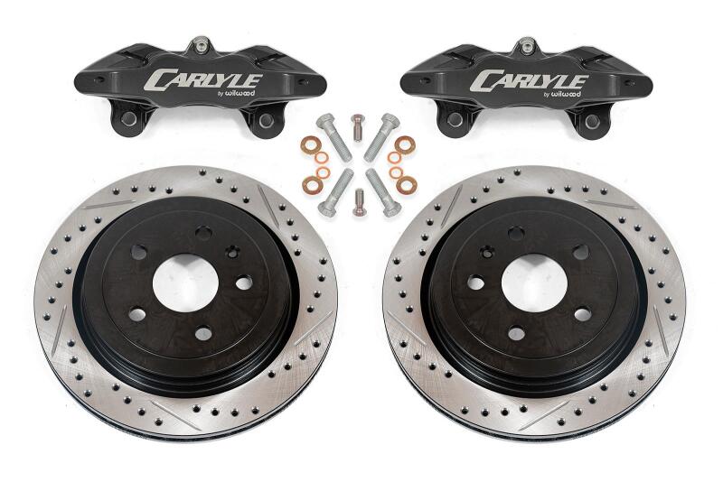 BMR Suspension DBK352 - BMRDBK352 - BMR Suspension 08-09 Pontiac GT Brake Kit for 15in Conversion Drilled & Slotted Rotors - Black - Shipped in Europe - Tuningsupply.com