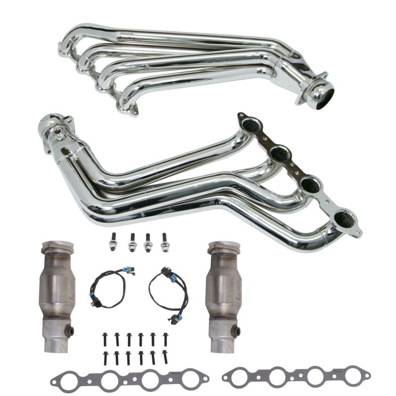 BBK 4021 - BBK4021 - BBK 10-15 Camaro LS3 L99 Long Tube Exhaust Headers With Converters - 1-3/4 Chrome - Shipped in Europe - Tuningsupply.com