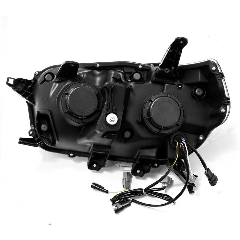AlphaRex - ARX880754 - AlphaRex 10-13 Toyota 4Runner PRO-Series Proj Headlights Plank Style Alpha Blk w/Seq Signal/DRL - Shipped in Europe - Tuningsupply.com