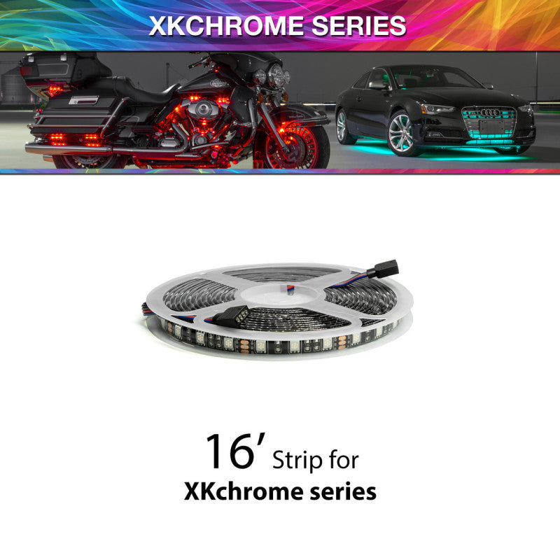 XKGLOW XK-4P-S-16FT - XKGXK-4P-S-16FT - XK Glow 16ft cuttable RGB LED strip roll w/ weather resistant coating - Shipped in Europe - Tuningsupply.com