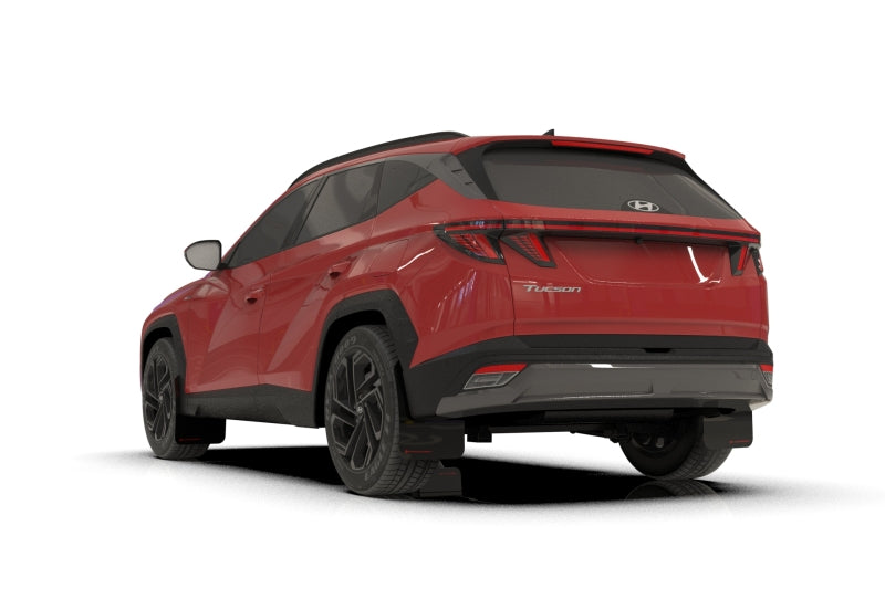 Rally Armor MF135-UR-BLK-DGRY - RALMF135-UR-BLK-DGRY - Rally Armor 2025+ Hyundai Tucson (Excl. ICE & XRT) Black UR Mud Flap w/ Dark Grey Logo - Shipped in Europe - Tuningsupply.com
