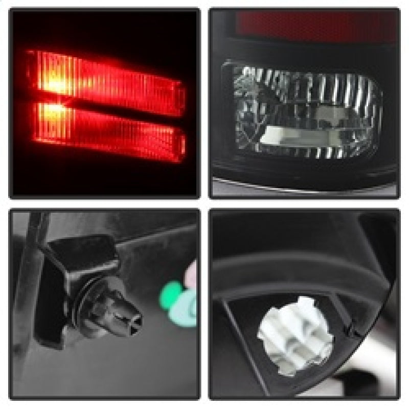 SPYDER 5078124 - SPY5078124 - Spyder Dodge Ram 1500 09-14 LED Tail Lights Incandescent- Blk Smke ALT-YD-DRAM09-LED-BSM - Shipped in Europe - Tuningsupply.com