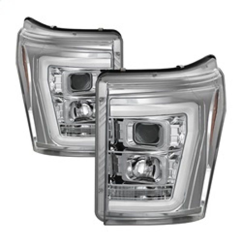 SPYDER 5084705 - SPY5084705 - Spyder 11-16 Ford F-250/F-350 V2 Projector Headlights - Light Bar DRL - Chrome PRO-YD-FS11V2-LB-C - Shipped in Europe - Tuningsupply.com