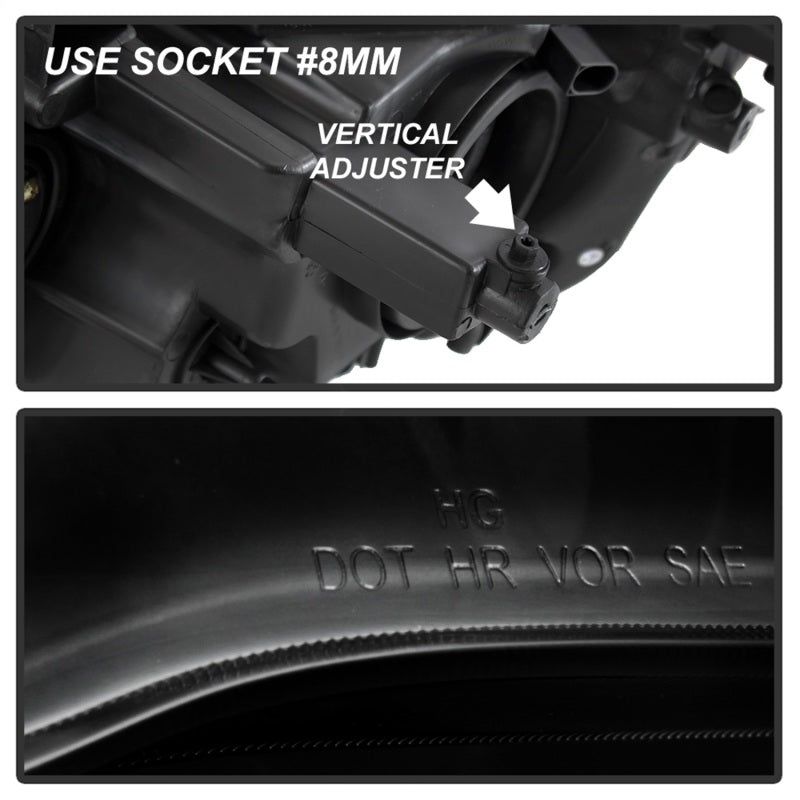 SPYDER 9042492 - SPY9042492 - xTune 11-17 Dodge Grand Caravan OEM Style Headlights - Black (HD-JH-CHRTC08-AM-BK) - Shipped in Europe - Tuningsupply.com