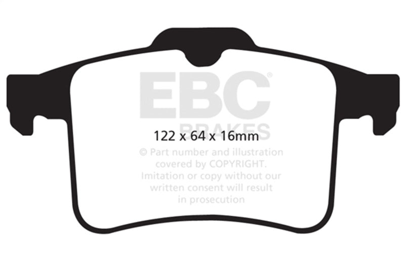 EBC DP32059C - EBCDP32059C - EBC 10-15 Jaguar XF 5.0 Supercharged (470) Redstuff Rear Brake Pads - Shipped in Europe - Tuningsupply.com