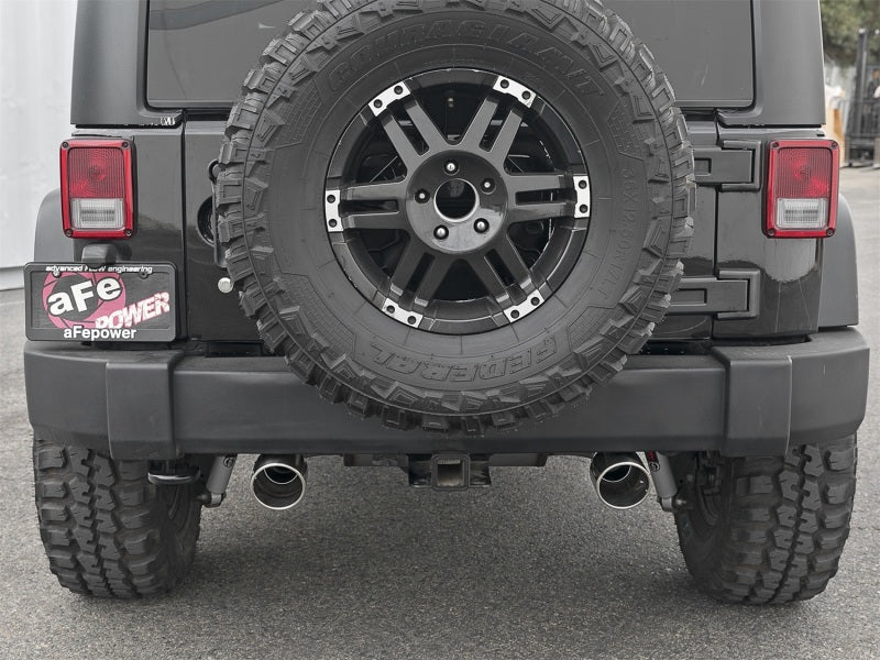 aFe 49-48061-P - AFE49-48061-P - aFe Rebel Series 2.5in 409 SS Axle-Back Exhaust w/Polished Tips 07+ Jeep Wrangler (JK) V6 3.6L/3.8L - Shipped in Europe - Tuningsupply.com