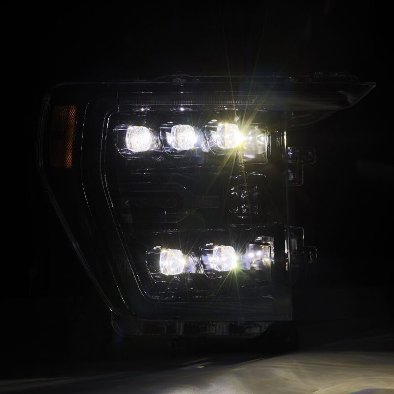 AlphaRex - ARX880138 - AlphaRex 21-22 Ford F-150 NOVA LED Proj Headlights Plank Style Alpha Blk w/Activ Light/Seq Signal - Shipped in Europe - Tuningsupply.com