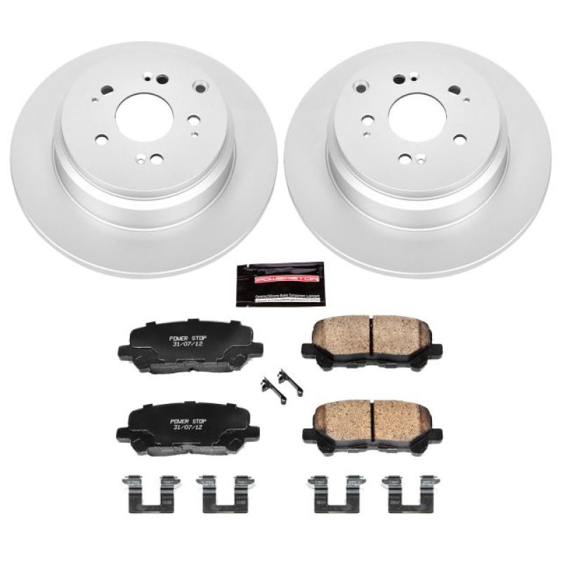 PowerStop CRK4685 - PSBCRK4685 - Power Stop 07-13 Acura MDX Rear Z17 Evolution Geomet Coated Brake Kit - Shipped in Europe - Tuningsupply.com