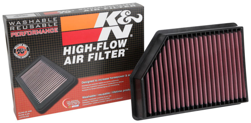 K&N Engineering 33-5098 - KNN33-5098 - K&N 2020 Chevrolet Silverado 2500/3500 6.6L Diesel Drop In Replacement Air Filter - Shipped in Europe - Tuningsupply.com