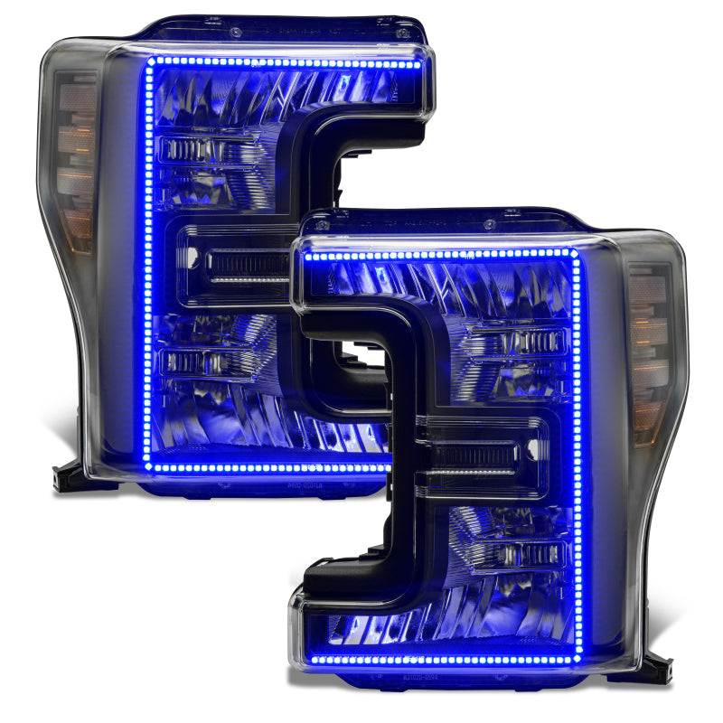 ORACLE Lighting 8203-332 - ORL8203-332 - Oracle 17-19 Ford F-250 SD Dynamic Pre-Assembled Headlights - Halogen - Black Edition - - Shipped in Europe - Tuningsupply.com