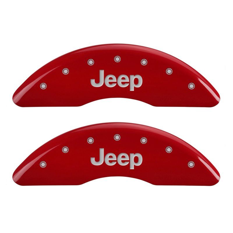 MGP 42012SJEPRD - MGP42012SJEPRD - MGP 4 Caliper Covers Engraved Front & Rear JEEP Red finish silver ch - Shipped in Europe - Tuningsupply.com