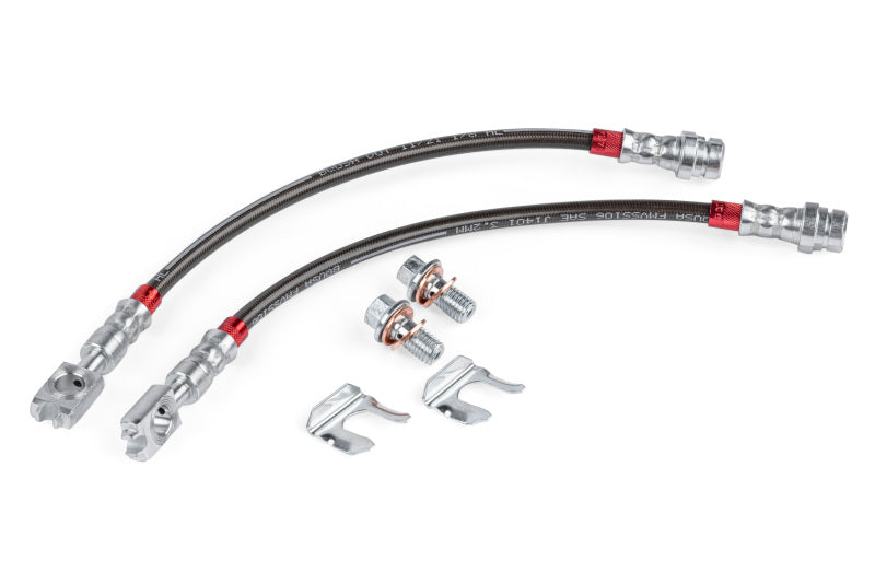 APR BRK00053 - APRBRK00053 - APR 15-24 Volkswagen GTI/19-24 Volkswagen Jetta Braided Stainless Steel Brake Line Set - Rear - Shipped in Europe - Tuningsupply.com