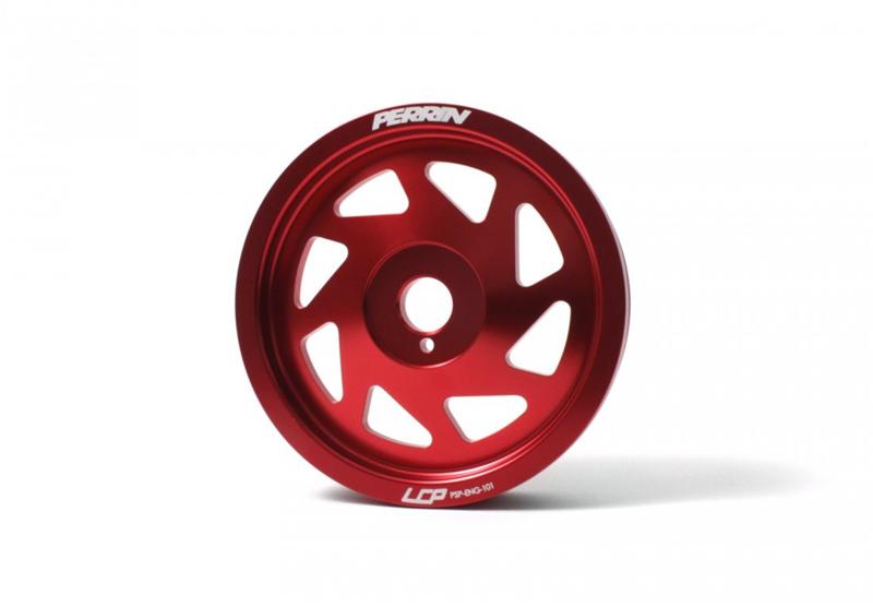 Perrin Performance PSP-ENG-101RD - PERPSP-ENG-101RD - PERRIN 15-18 Subaru WRX / 13-20 BRZ / 14-18 FXT / 13-16 Crosstrek Lightened Crank Pulley - Red - Shipped in Europe - Tuningsupply.com