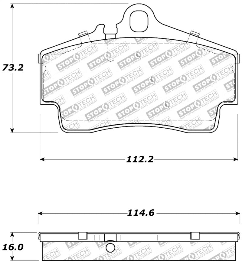 Stoptech 309.07380 - STO309.07380 - StopTech Performance 97-04 Porsche Boxster / 00-08 Boxster S / 98-08 911 Rear Brake Pads - Shipped in Europe - Tuningsupply.com