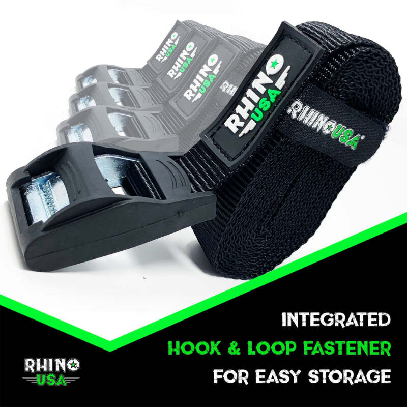 Rhino USA LASHING-STRAP-4PK - RSALASHING-STRAP-4PK - Rhino USA Lashing Straps 1In X 12Ft - Set Of 4 - Shipped in Europe - Tuningsupply.com