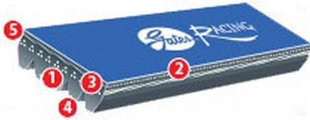 Gates K071141RPM - GATK071141RPM - Gates 94-96 Dodge Ram Pickup V-8 5.9L Serpentine High Performance V-Ribbed Belt - Shipped in Europe - Tuningsupply.com