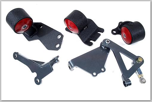 Innovative Mounts 49150-60A - INM49150-60A - Innovative 88-91 Civic B-Series Black Steel Mounts 60A Bushings (Cable to Hydro Conversion) - Shipped in Europe - Tuningsupply.com
