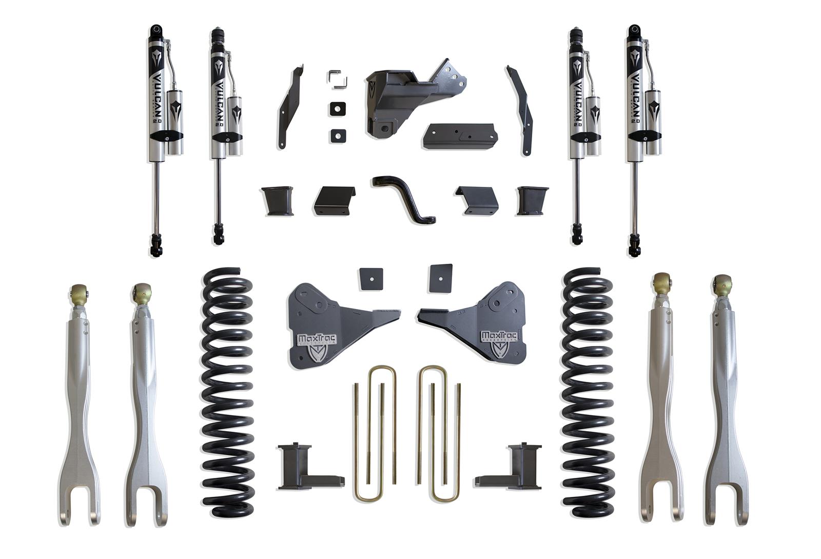 Maxtrac - MXTK944385VRL - Maxtrac 23-24 Ford F-250/F-350 4WD Dually 8in Front/5in Rear Lift Kit w/ Vulcan 2.0 Reservoir Shocks - Shipped in Europe - Tuningsupply.com