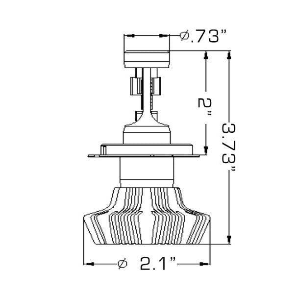 ORACLE Lighting 5231-001 - ORL5231-001 - Oracle H4 4000 Lumen LED Headlight Bulbs (Pair) - 6000K - Shipped in Europe - Tuningsupply.com