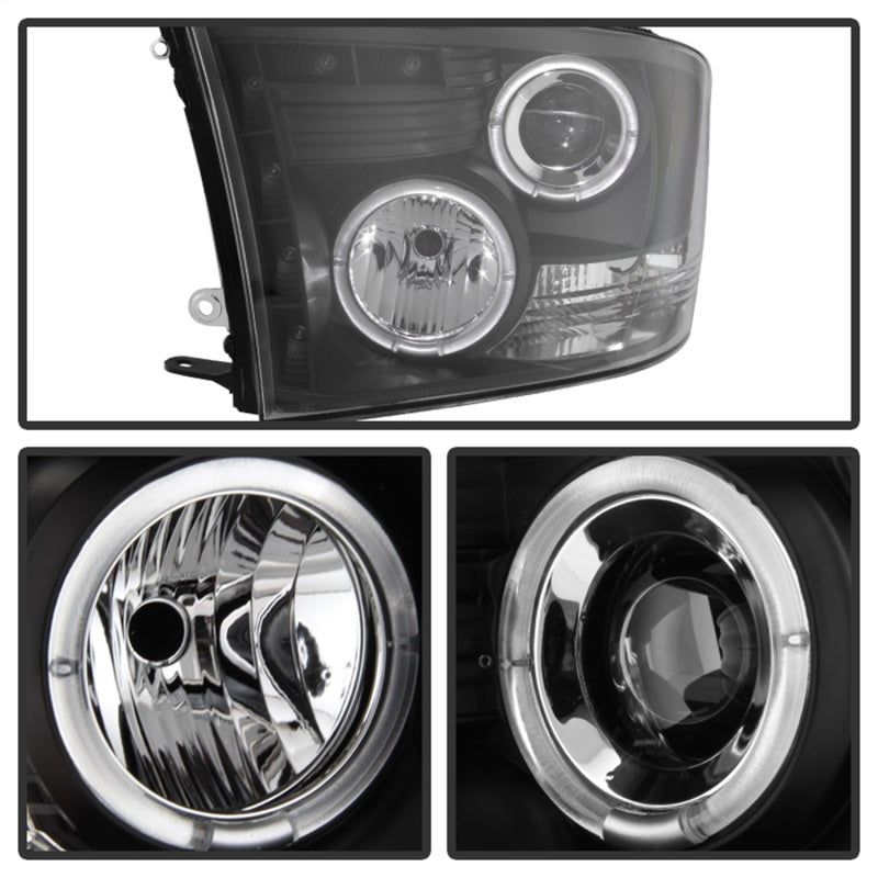 SPYDER 5010032 - SPY5010032 - Spyder Dodge Ram 1500 09-14 10-14 Projector Headlights Halogen- LED Halo LED - Blk PRO-YD-DR09-HL-BK - Shipped in Europe - Tuningsupply.com