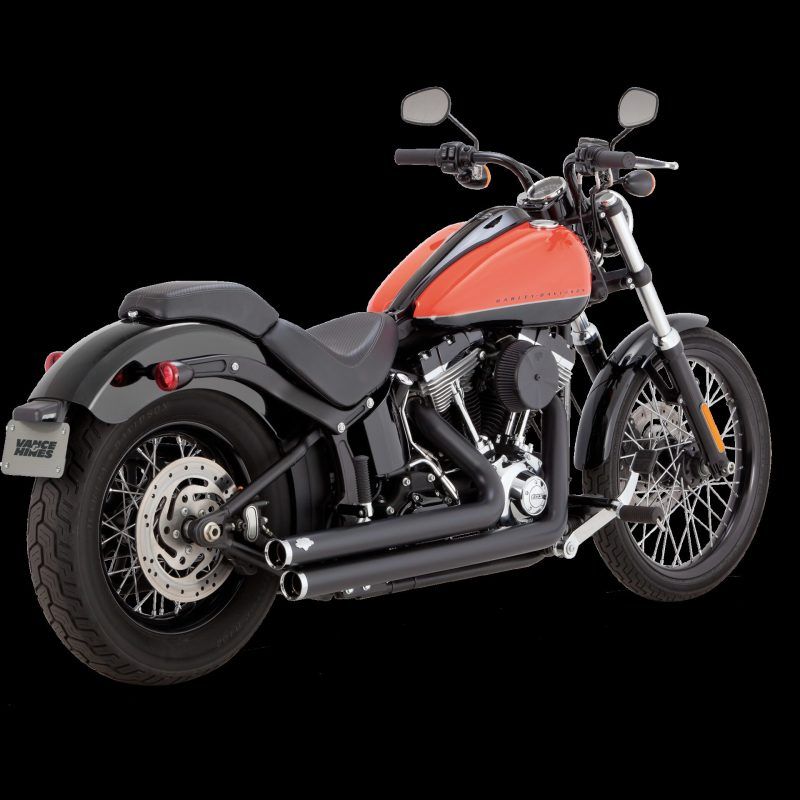 Vance and Hines 47341 - VAH47341 - Vance & Hines 18-22 Harley-Davidson Softail/ Big Shots Staggered PCX Full System Exhaust - Black - Shipped in Europe - Tuningsupply.com
