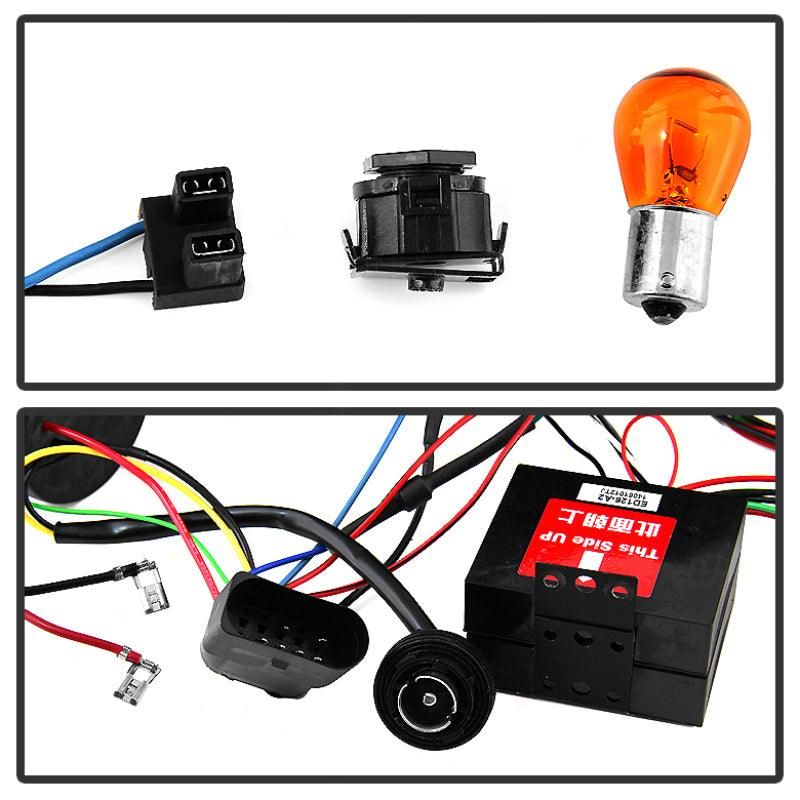 SPYDER 5080592 - SPY5080592 - Spyder Volkswagen Golf VII 14-16 Projector Headlights DRL LED Red Stripe Blk PRO-YD-VG15-RED-DRL-BK - Shipped in Europe - Tuningsupply.com