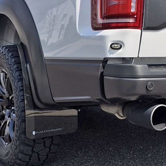 Rally Armor MF53-UR-BLK/DGRY - RALMF53-UR-BLK/DGRY - Rally Armor 17-20 Ford F-150 Raptor Gen 2 Black UR Mud Flap w/Dark Grey Logo - Shipped in Europe - Tuningsupply.com