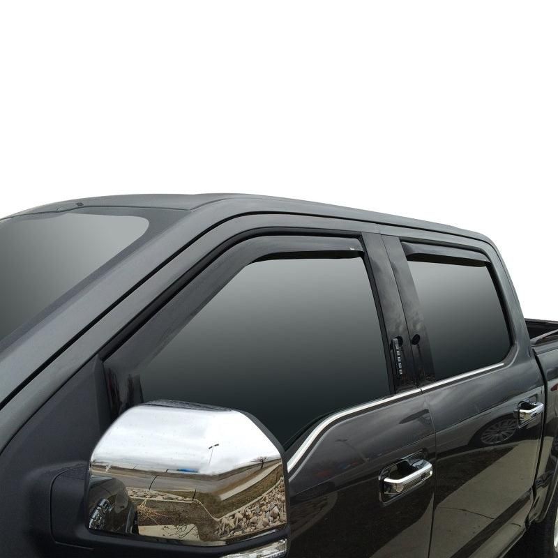 Westin 72-37407 - WES72-37407 - Westin 2015-2018 Ford F-150 SuperCrew Wade In-Channel Wind Deflector 4pc - Smoke - Shipped in Europe - Tuningsupply.com