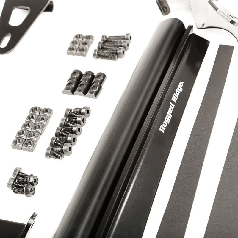 Rugged Ridge 11232.50 - RUG11232.50 - Rugged Ridge 07-18 Jeep Wrangler JK Elite Fast Track Windshield Light Bar Mount w/ Crossbar - Shipped in Europe - Tuningsupply.com