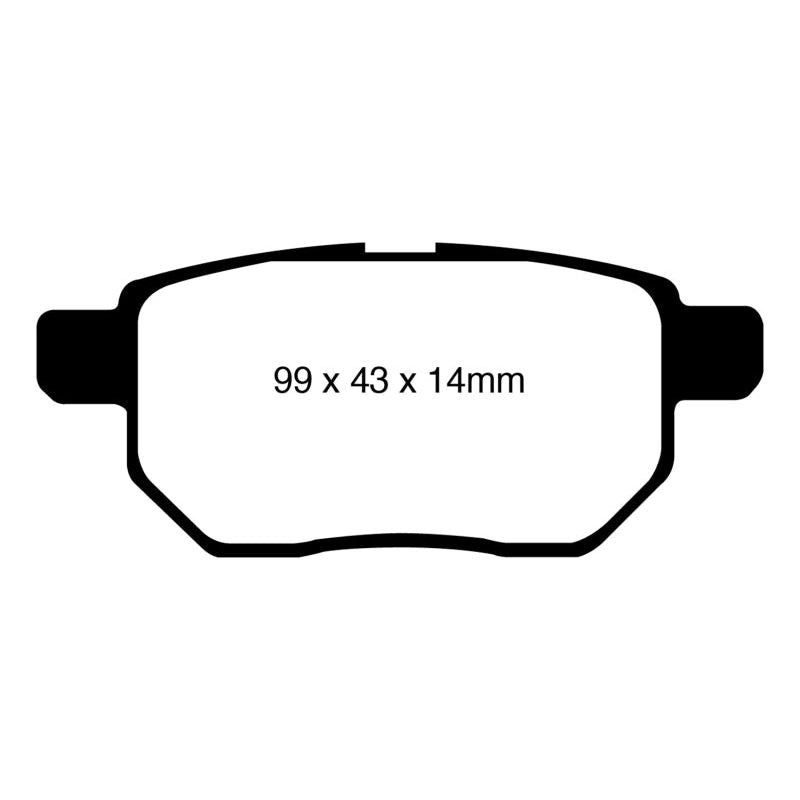 EBC DP41947R - EBCDP41947R - EBC 09-10 Pontiac Vibe 1.8 Yellowstuff Rear Brake Pads - Shipped in Europe - Tuningsupply.com